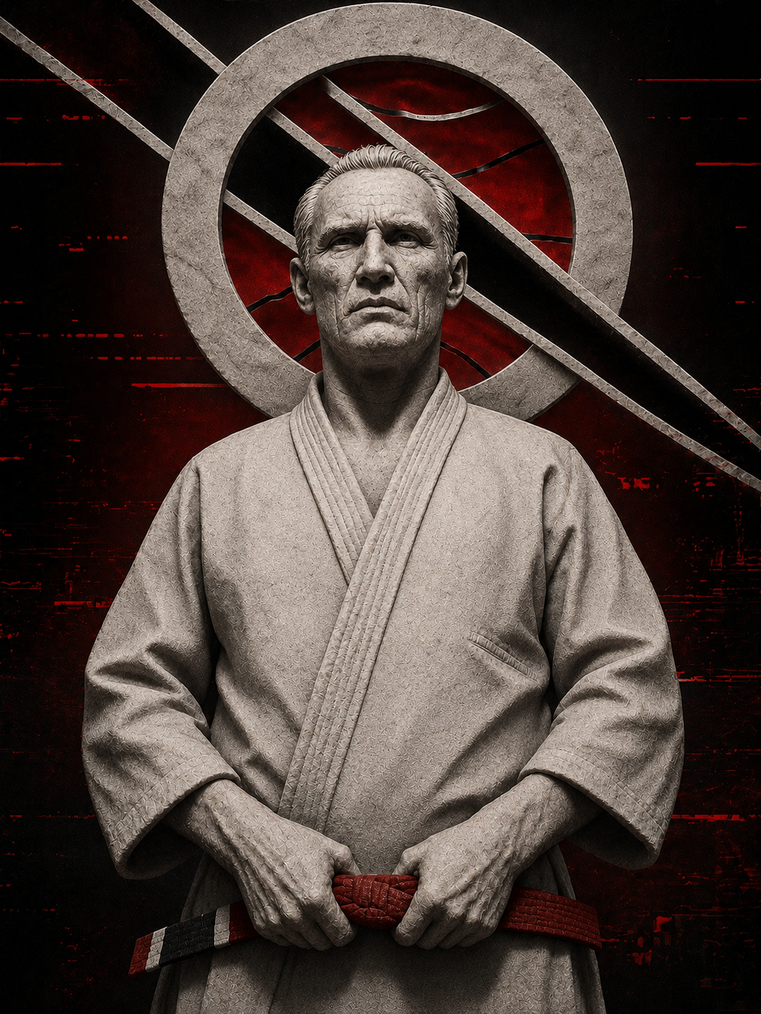 Portrait honoring the spirit of jiu jitsu